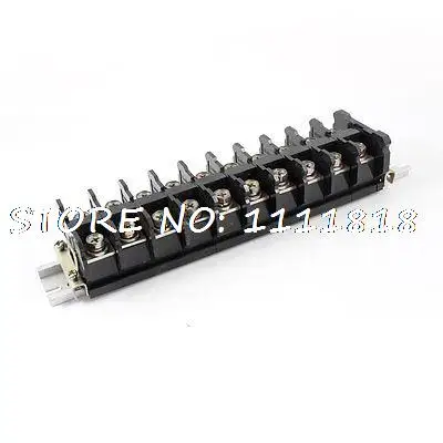 

600V 100A Dual Rows 10 Positions Screw Terminal Barrier Strip Block