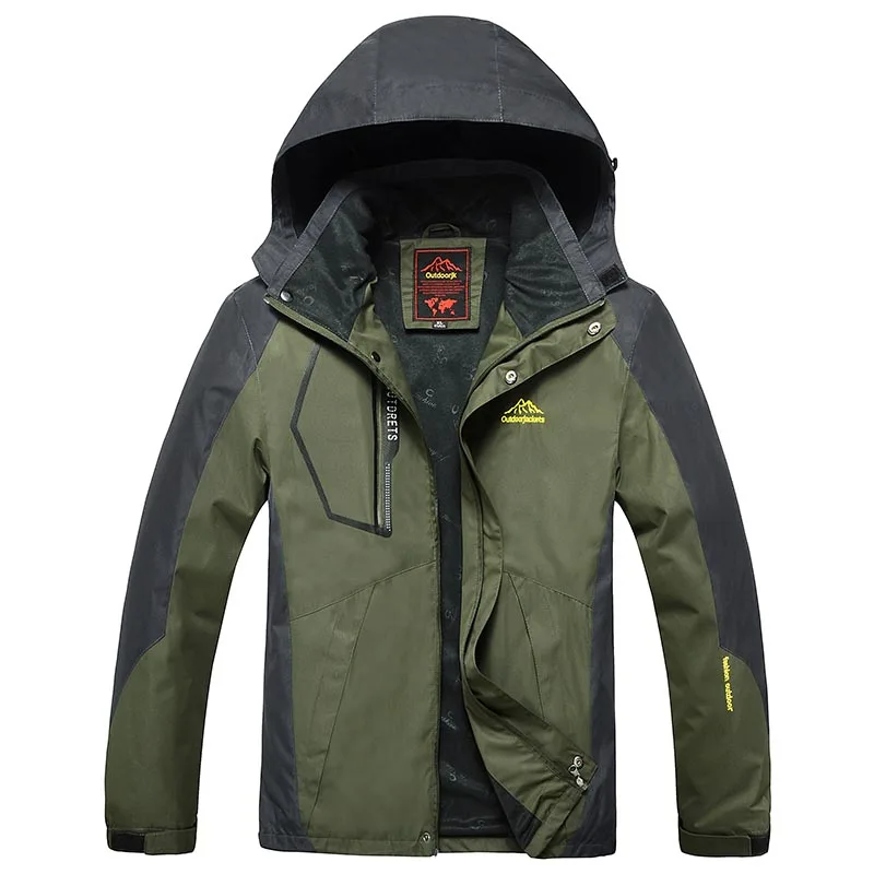 L-8XL, осенняя мужская уличная водонепроницаемая куртка, походные куртки, охотничьи куртки для альпинизма, Непродуваемые, дождевые, рыболовные, спортивные ветровки - Цвет: 1