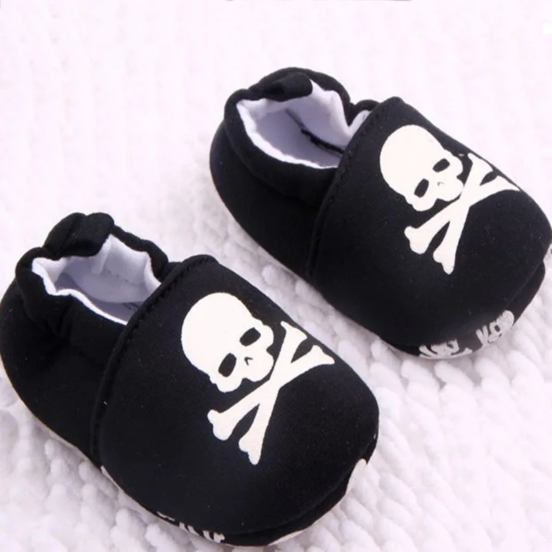 Для маленьких мальчиков для новорожденных девочек 0-15 месяцев красный и черный два-стиль пират серии не может позволить себе мое первое ходьбы туфли из хлопка xz35 - Цвет: black