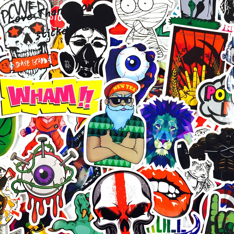 1000 PCS Mix Style Stickers Fridge Skateboard Toys Cool JDM Doodle Decals Home Decor Luggage Car Styling Bike Laptop DIY Sticker