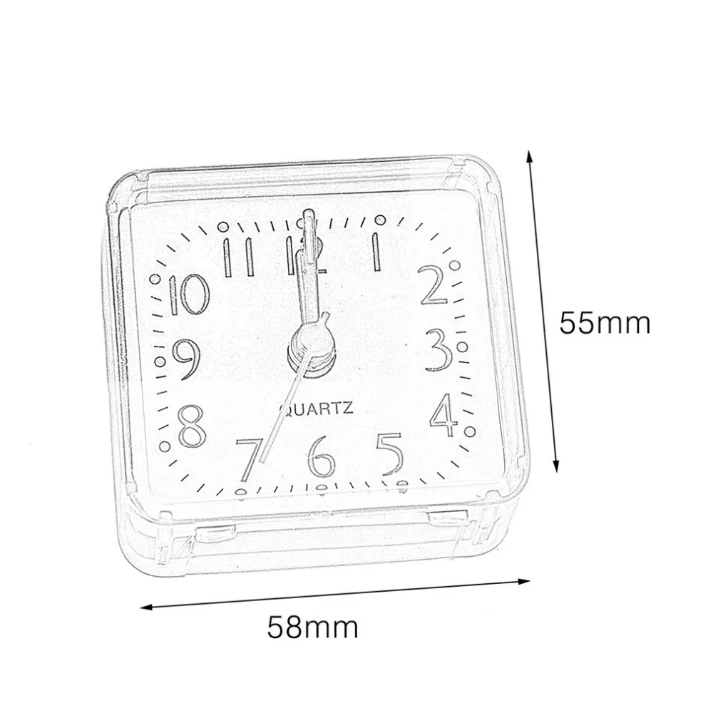 Маленький квадратный хрустальный будильник, креативный милый будильник, прикроватная тумбочка для спальни, офисные электронные часы