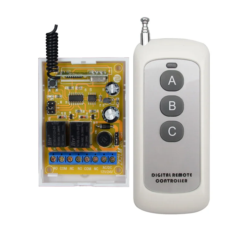

DC 12V 24V Motor Remote Control Switch High Power Motor RF Controller Auto Gate Garage Door Motor Remote Up Down Stop