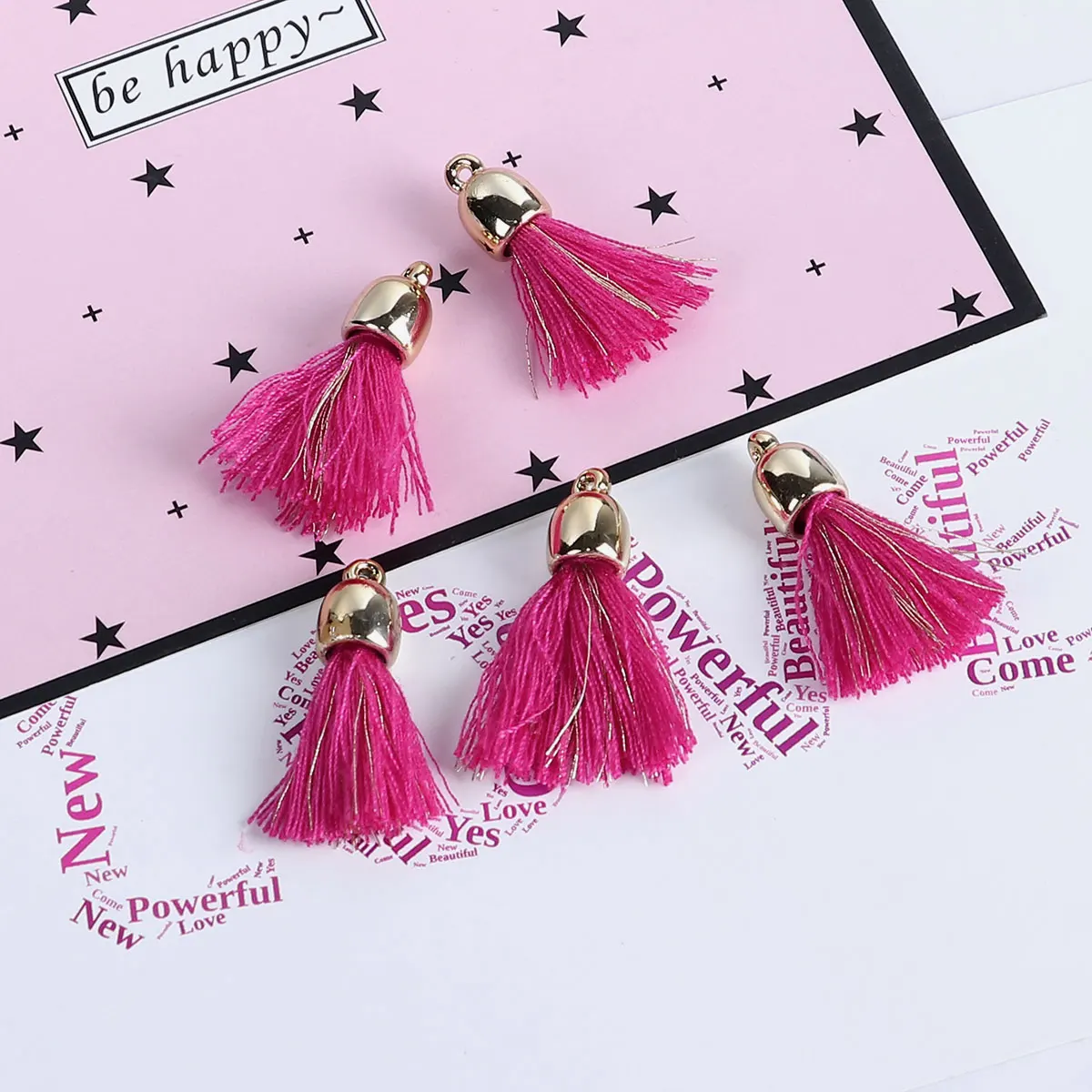 

Trendy Fashion Gold Gold Silk Tassel Accessories Pendant Jewelry Accessories for Women DIY Earrings Handmade Jewelry Gifts New