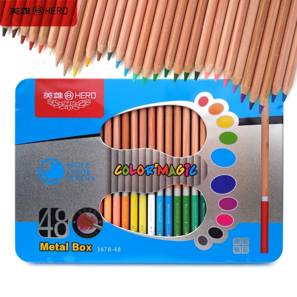 Artist Paint Color Pencil School 48 Watercolor Hero lapices de colores