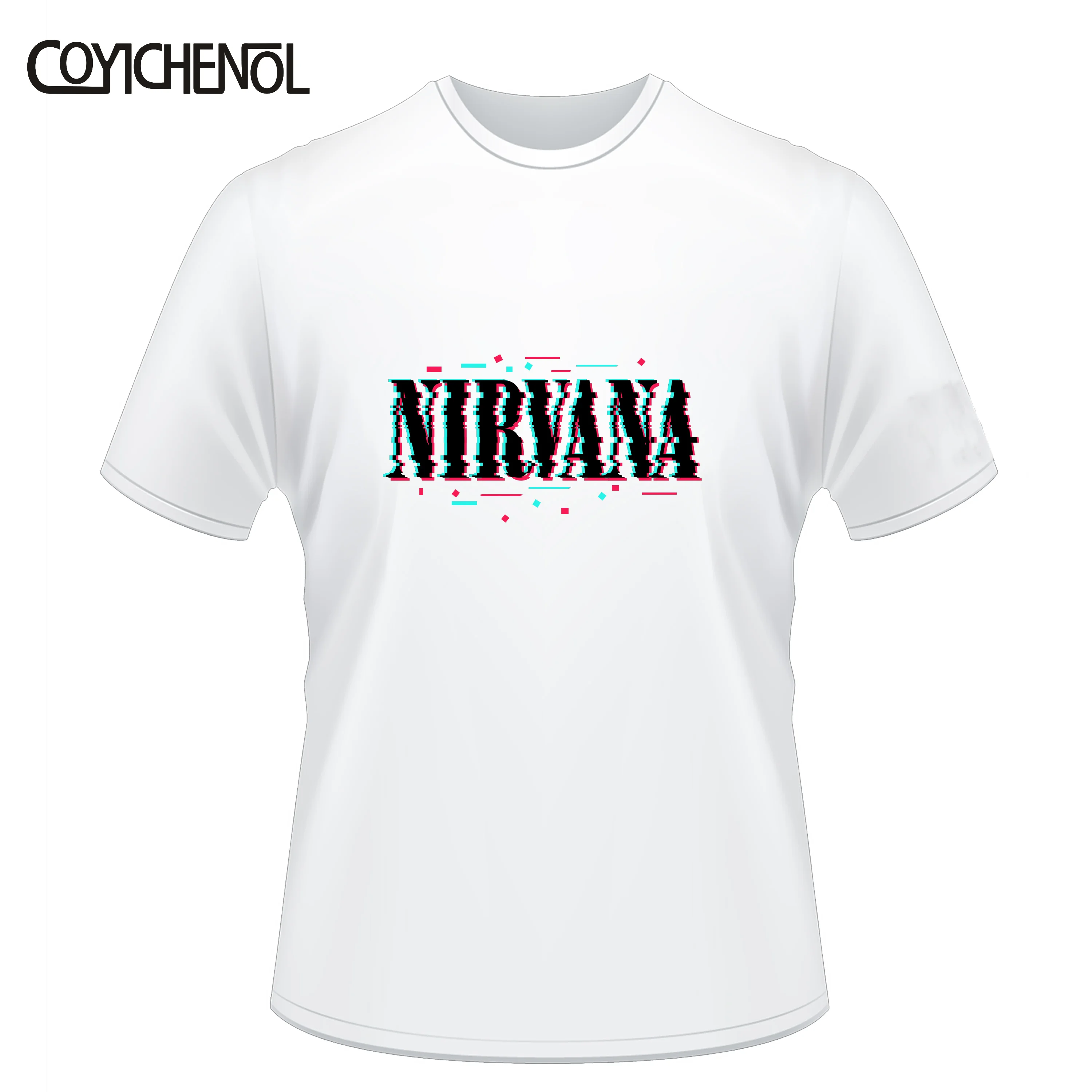 

Nirvana tshirt man oversized casual customize men tee funny modal short sleeves top large size O-neck summer top COYICHENOL