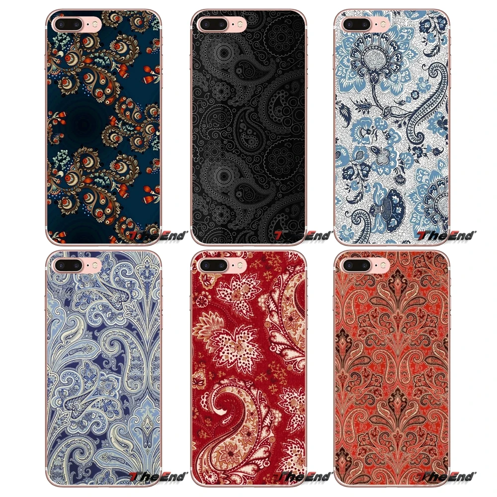 

For iPhone X 4 4S 5 5S 5C SE 6 6S 7 8 Plus Samsung Galaxy J1 J3 J5 J7 A3 A5 2016 2017 Paisley Flower Mandala Henna Hippie Covers