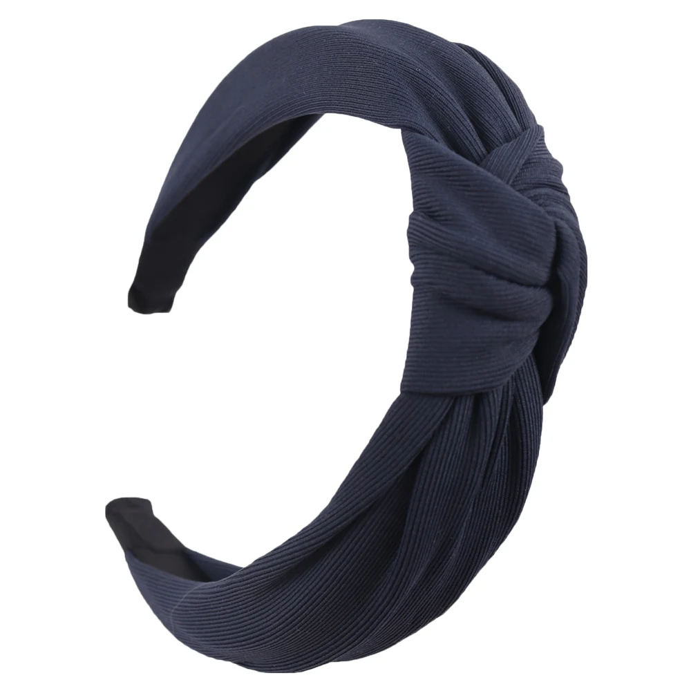 Твердая мягкая завязанная повязка на голову женская хлопковая широкая повязка для волос для женщин обруч для волос с бантиком модные аксессуары для волос Головные уборы - Цвет: 370
