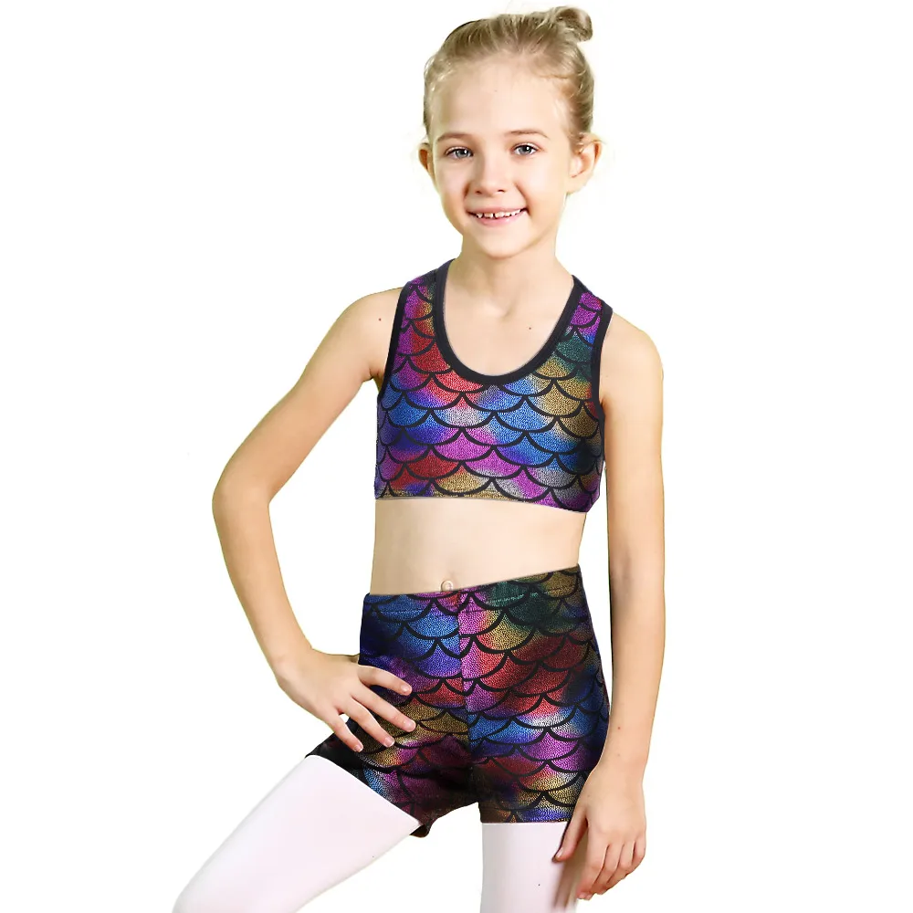 

BAOHULU 3-12 Years Children Clothing Sleeveless Colorful Gymnastics Costume Ballet Dance Dress Kids Skating Dresses for Girls