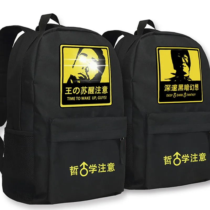 

MeanCat Billy Herrington Collection Black Backpack Quality Nylon Material with Strong Shoulder Bags