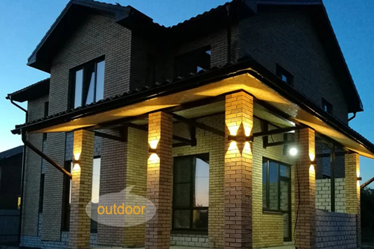 Conduziu a Luz de Parede para Cima e para Baixo Conduziu a Lâmpada de Parede Iluminação Exterior Conduzida Cubo Impermeável Ajustável Ip65 Jardim Preto Branco Cinza 100-240 v 5 Luminárias de parede externas