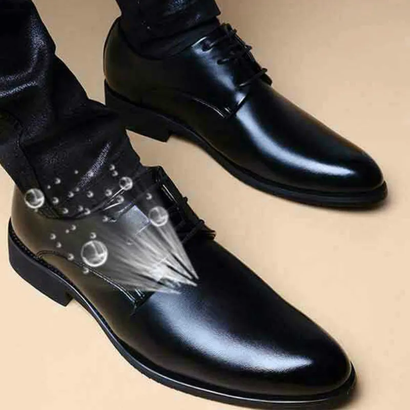 AECBUY Genuine Leather Shoes Men Loafers Men Dress Shoes Oxford Shoe PNXXPb11