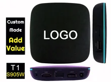 3pcs T1 905W Custom Made Amlogic S905W Quad core Smart Android7.1 LIVE TV Streaming Box 1GB 8GB MediaHub 1200+ live tv 1000+ VOD