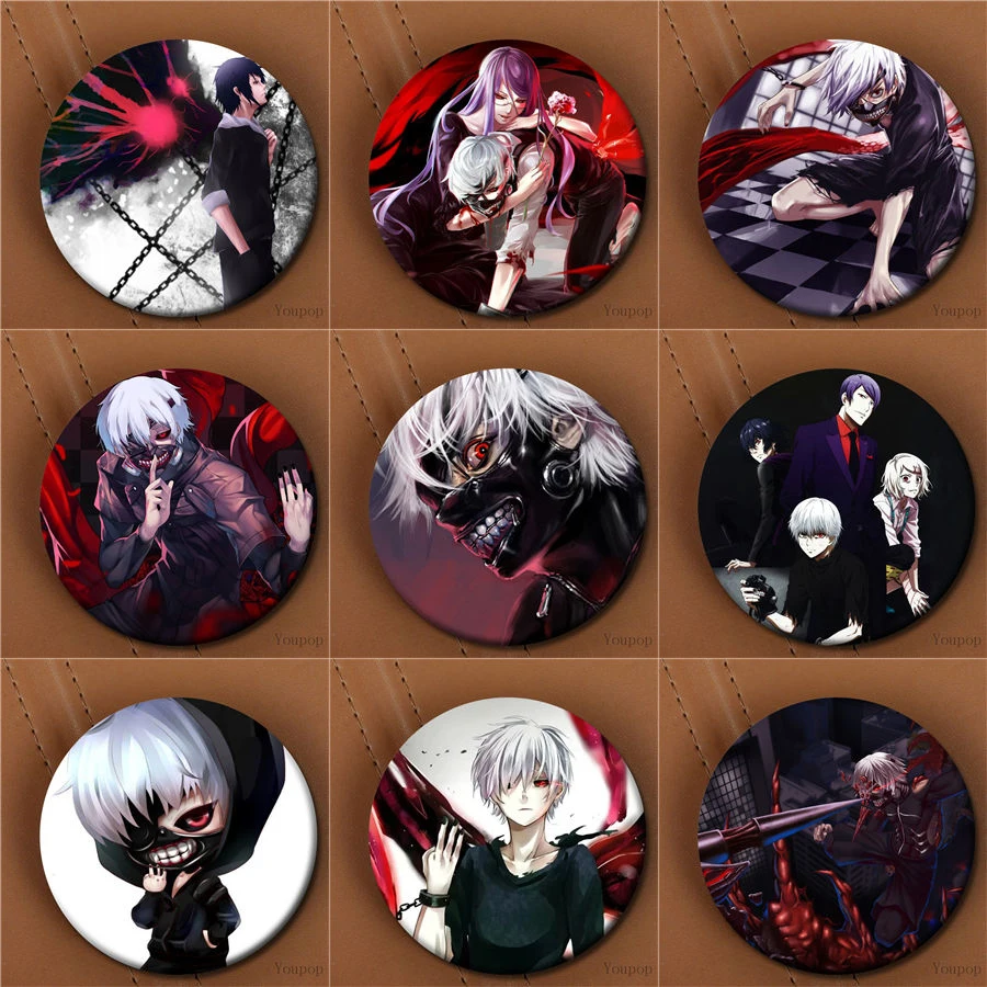 

Youpop Japan Anime Tokyo Ghoul Album Brooch Pin Badge Accessories For Clothes Hat Backpack Decoration Men Women Boy Girl XZ0168