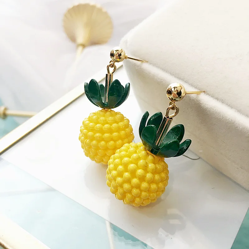 

New Lovely Temperament Pineapple Earrings Eardrop Joker Female Long Pendant Earrings Fashion Women Jewelry