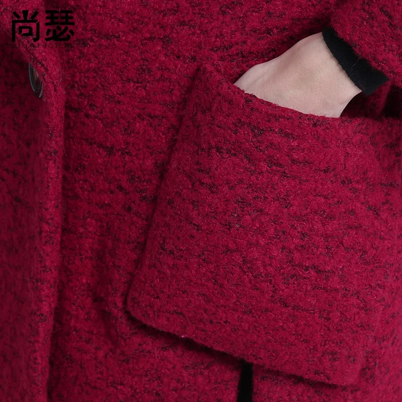 AYUNSUE Abrigos Короткое шерстяное пальто для женщин, корейские свободные пальто, шерстяное Женское пальто, модное Casaco Feminino пальто KJ178