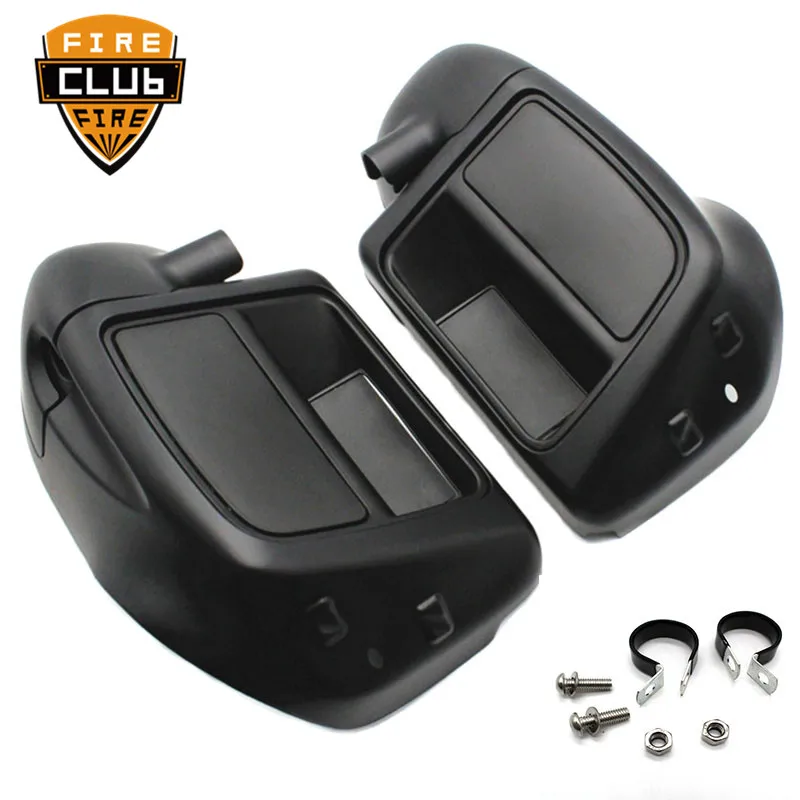 

For Harley Touring Road King Street Electra Glide Ultra FLTR 2014-2018 17 Vivid Black Lower Leg Warmer Vented Fairing Glove Box