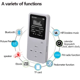 Bluetooth MP4 плеер 4 8 16 32 Гб Поддержка TF карты FM Электронная книга ПЕДО метр Часы Портативный 1,8 ''экран динамик HiFi Звук MP3 плеер