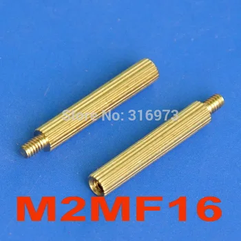 

(100 pcs/lot) 16mm Threaded M2 Brass Male-Female Standoff, Spacer.