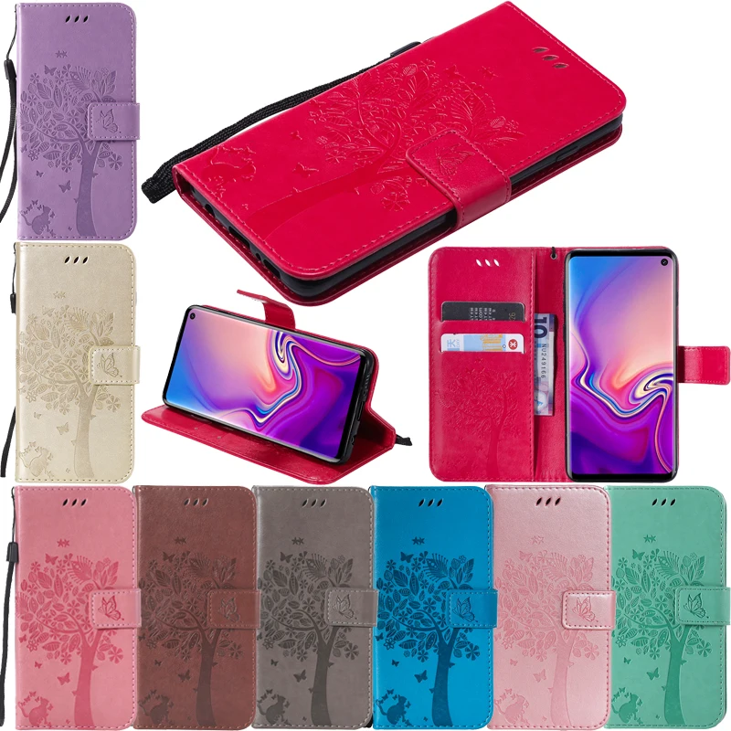 

Phone Leather Embossed Cat Tree Flip Wallet Soft Silicone Case Cover Shell Coque Funda for Motorola G2 G4 G4Play G5 G5S G6 Plus