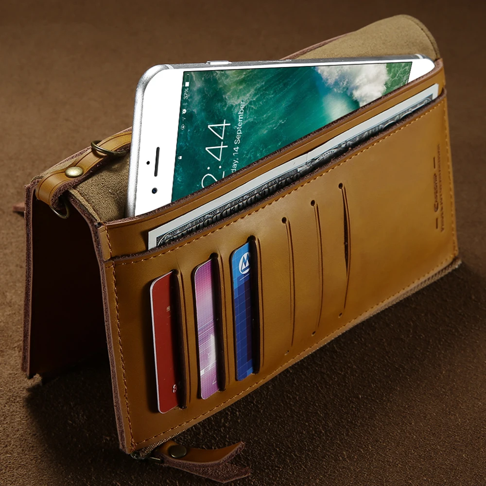 CASESHIP Ретро Кожаный чехол бумажник для телефона iPhone 6 6S 7 8 Plus X XS Чехлы двойная