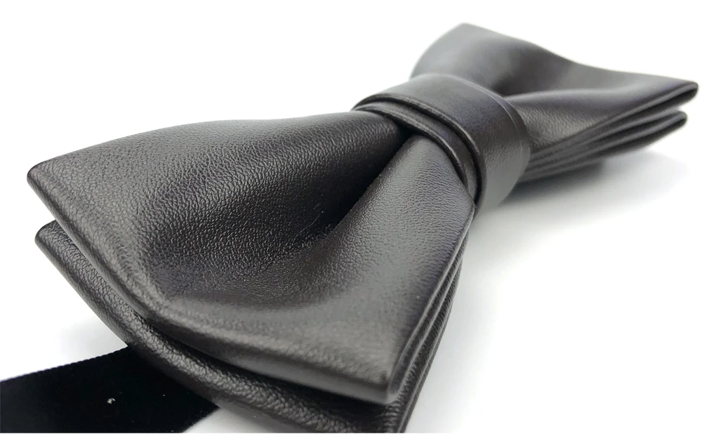 Дизайн кожаный галстук-бабочка черный коричневый синий PU модный брендовый галстук-бабочка для мужчин