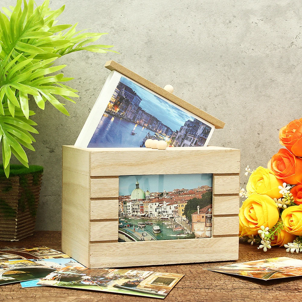 6 inch album Wood Ideas Photo Wedding Insert Photo Box Storage box photo album diy Decorative box