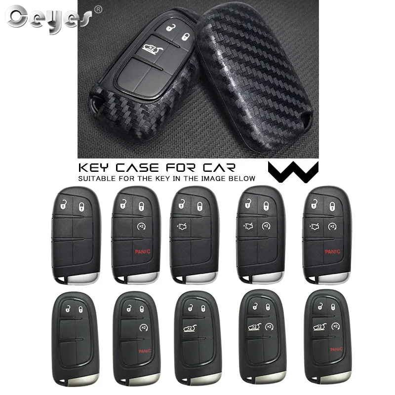 Car carbon fiber key cover for JEEP (6)