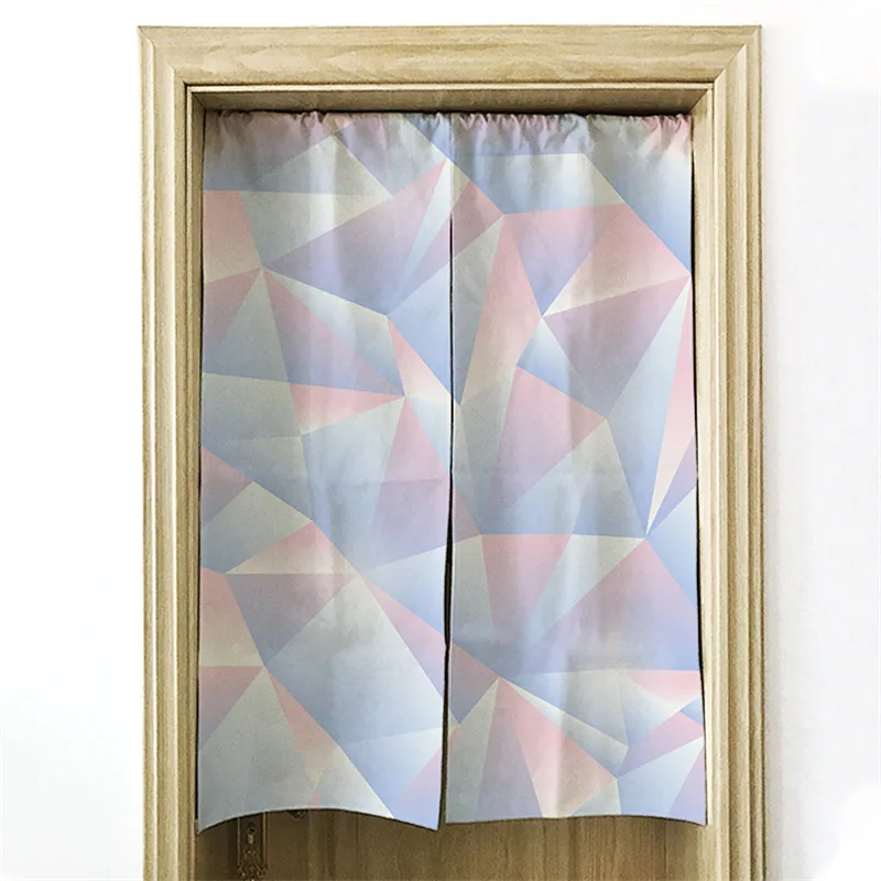 

Modern Creative Curtains for Living Room Bedroom Kids Room Decoration Geometric Linen Curtain For Kitchen Door Window