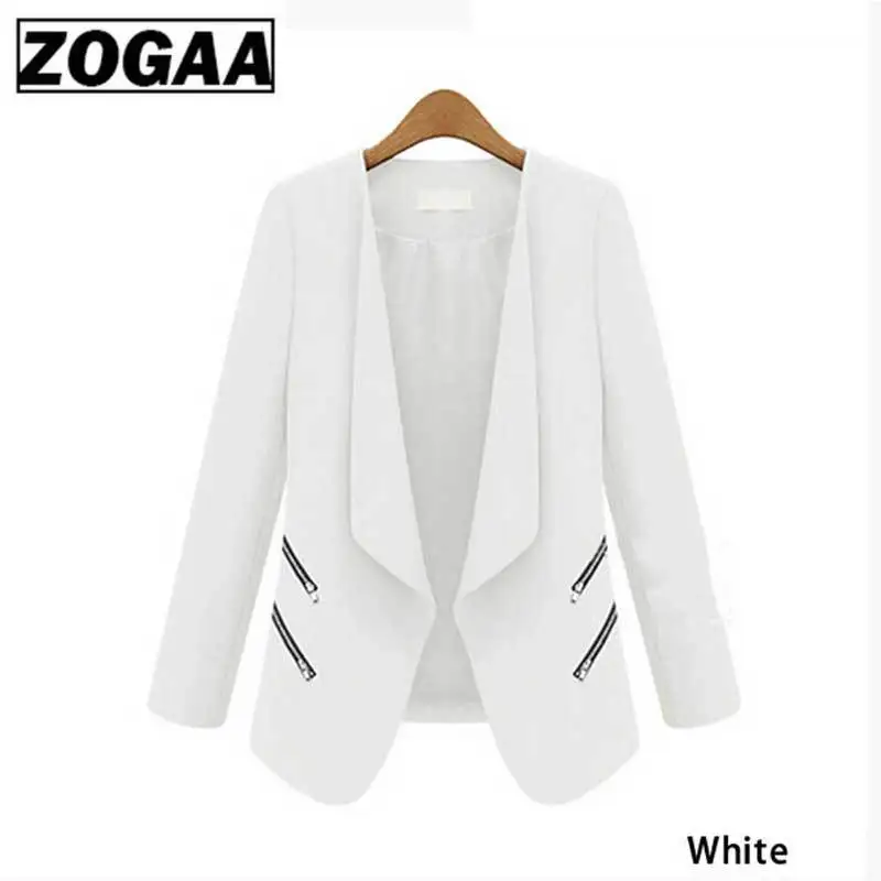 ZOGAA Woman Office Casual Suit Blazer Double Breasted Pocket Jackets Elegant Long Sleeve Outerwear Spring Summer Clothes Women