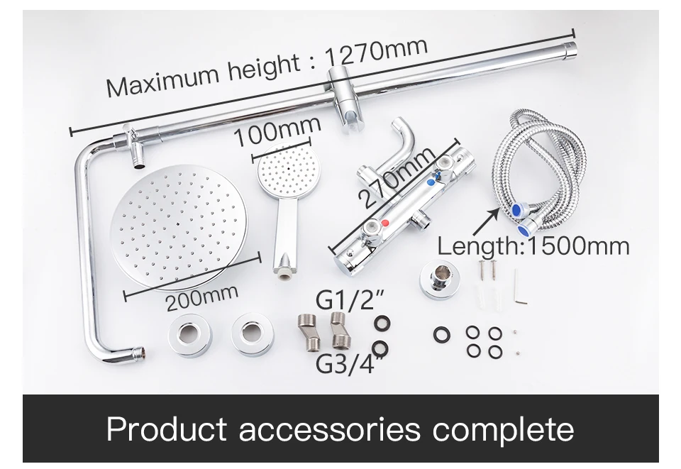 GAPPO Термостатический смеситель для душа, Хромированный Цвет, для ванной, смеситель для душа, набор, водопад, дождь, душевая головка, кран для ванны, краны
