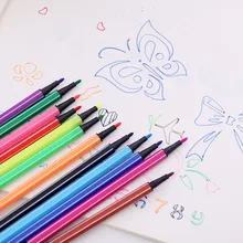 12/18/24/36 Цвета моющаяся маркерная ручка Акварель Рисование набросков рисунок кавайные канцелярские школьные товары для рукоделия вкладыш