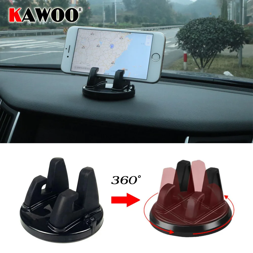 KAWOO Car Universal GPS Phone Holder Support 360 Degree Rotation ...