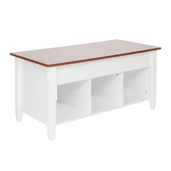 

Lift Top Coffee Table End Table Modern Furniture Hidden Compartment and Lift Tabletop Brown Table for living room