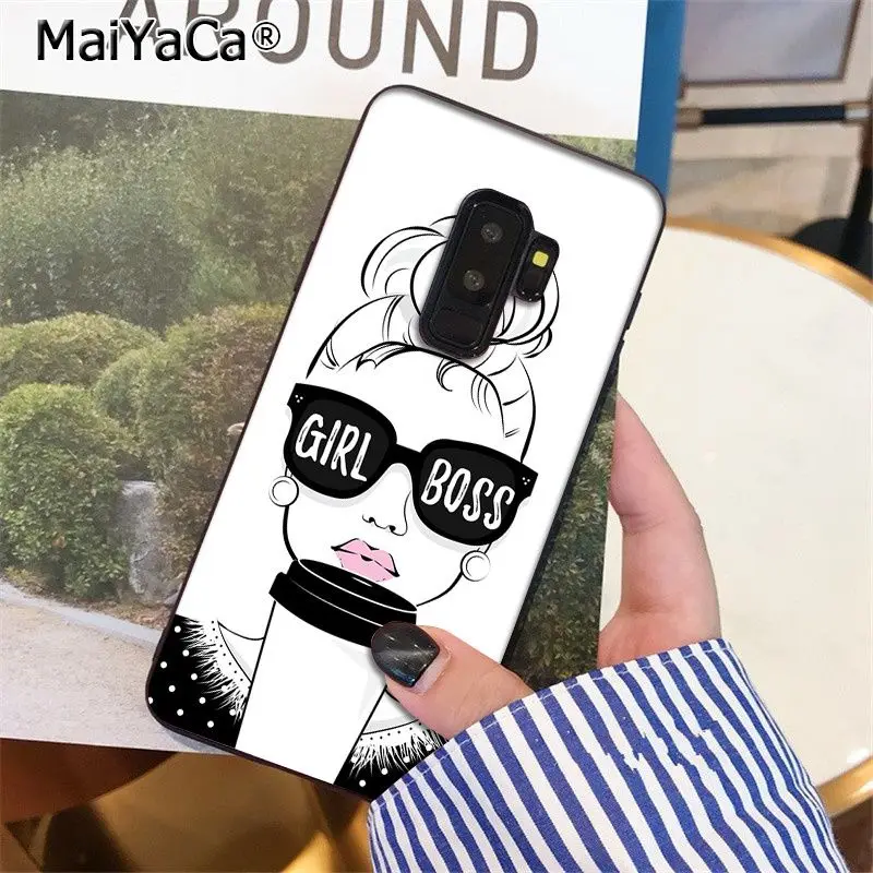 Мягкий чехол для телефона MaiYaCa Girl Boss Like A Boss из ТПУ для samsung S9 S9 plus S5 S6 S6edge S6plus S7 S7edge S8 S8plus