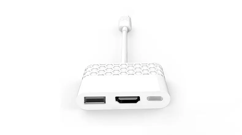 Thunderbolt 3 Тип C USB 3,1 4K HDMI VGA адаптер 3-в-1 кабель для Apple macbook и pro(thunderbolt-зарядное устройство с 3 usb-портами
