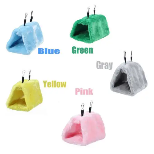 Winter Bird Plush Hut Tent Hanging Bed Nest Cage Hammock For Parrot Parakeet US