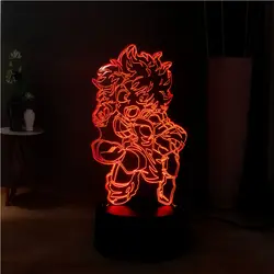 Новинка 3D акрил My Hero Academia светодиодный 7 цветов изменить иллюзию DEC спальня RGB USB Touch рядом с настроением свет праздник Дети подарок