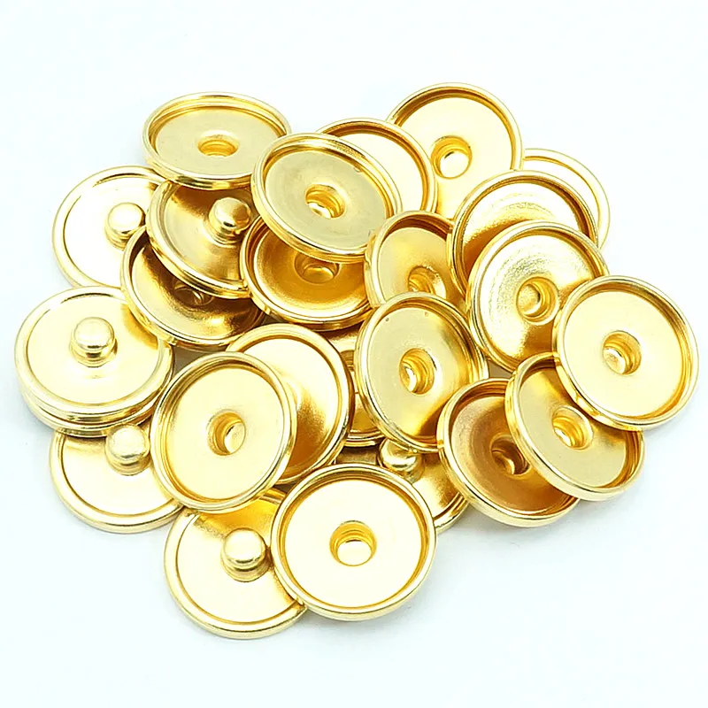 Snap Buttons 18MM&20MM for make print snap buttons or rhinestone DIY Fittings 50PCS