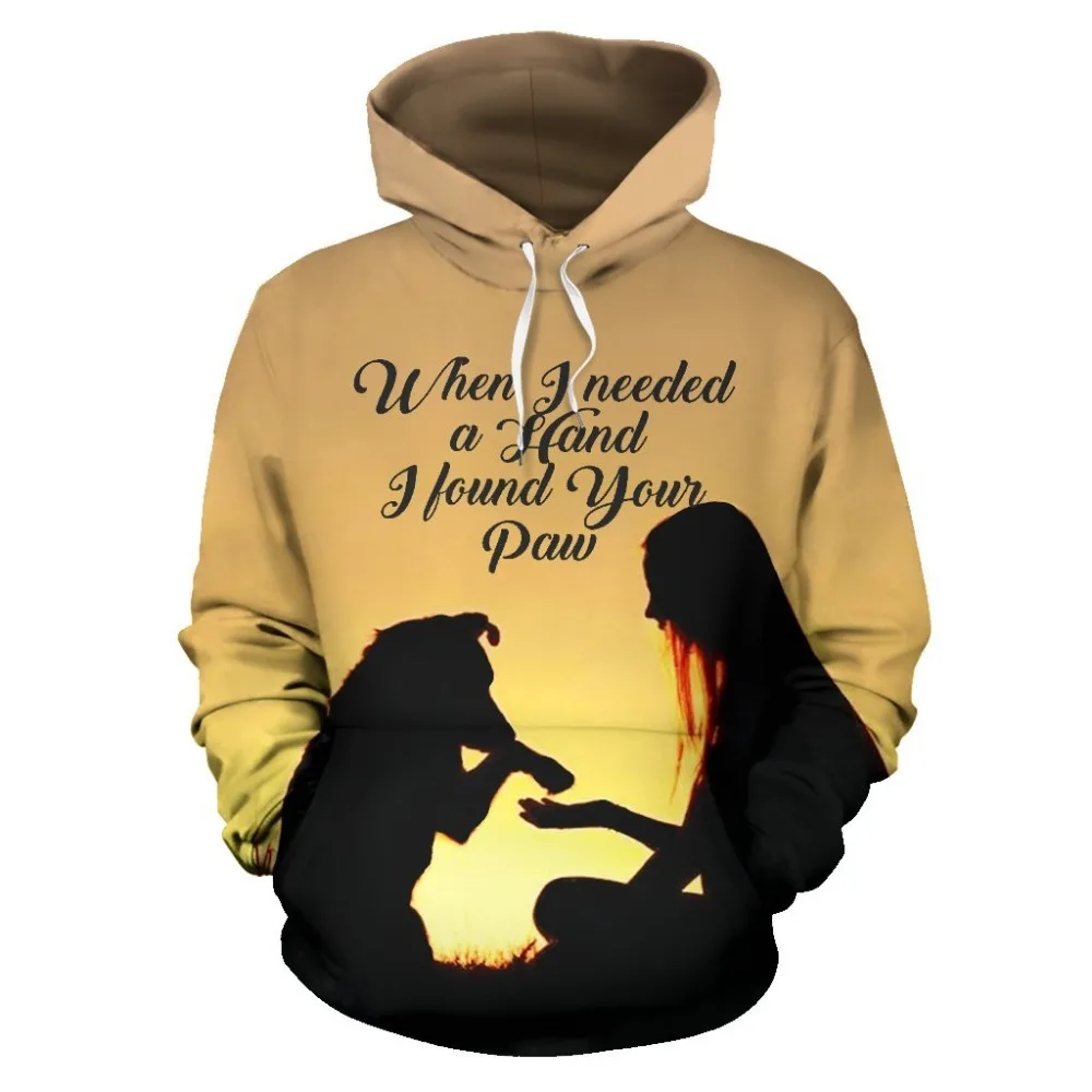 ALL OVER dog Hoodies Clothing cute Hipster dog Hoody Unisex Loose