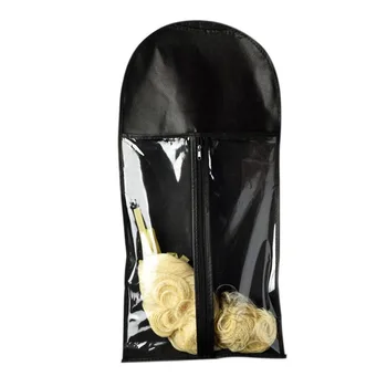 

1pc Portable Wig Storage Bag Organizer Storage Bag Dust-proof Durable Zipper Non-woven Suit Case Bag Wig Hanger Bag Without Hair