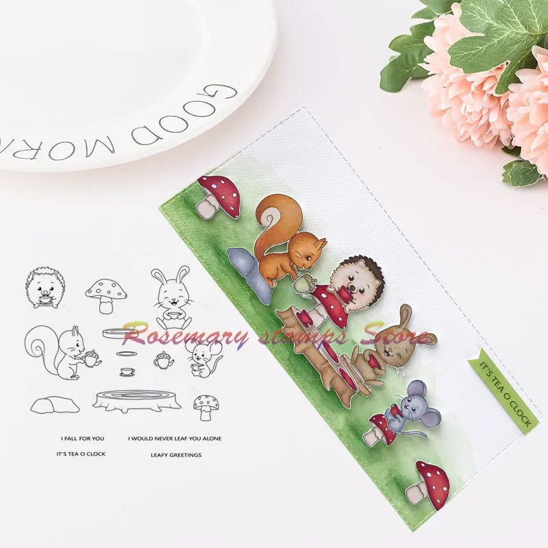 

Rosemary stamps Afternoon tea Clear Silicone Stamp/Seal for DIY scrapbooking/photo album Decorative clear stamp sheets