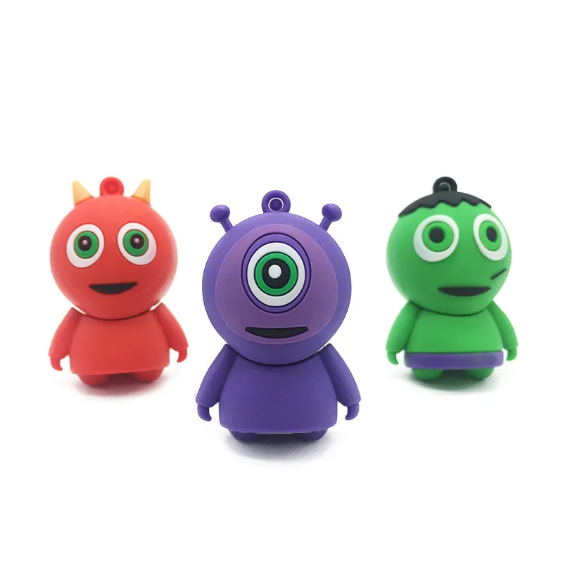 cartoon Alien usb flash drive 32gb pendrive 16GB pen drive 128gb 8GB 4GB usb memory stick 64gb cute fun Christmas/Halloween/Gift