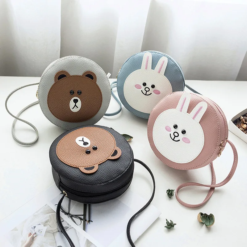 

2019 New Rabbit bear Plush Backpack Kid Girls Children Cute Rabbit mini small Wallet Coin Shoulder Messenger Bag birthday gift