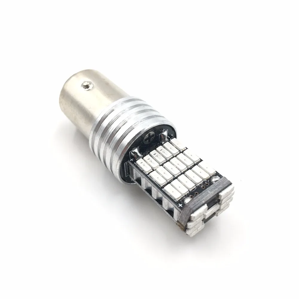 

S25 Car 1157 BAY15D P21/5W 4014 45 SMD Led 1016 double contact Turn Signal Brake stop Tail Light Bulb Lamp Red Canbus Error Free
