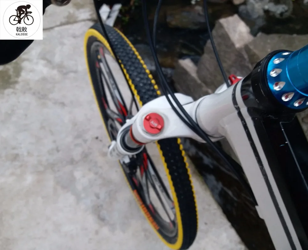 Best Kalosse Soft-tail mountain bicycle   Foldable   Hydraulic brakes  mountain bike   bicycle Folding  26er  24/27/30 speed 6