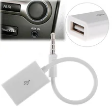 3,5mm Auto SUV Männlichen AUX MP3 Audio Stecker Kabel USB 2.0 Weibliche Konverter Kabel 12V Kopfhörer Kabel PVC Digital kabel(China)