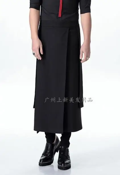 Мужские Широкие брюки для подиума свободные модные с юбкой размера плюс певицы