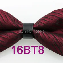 YIBEI Coachella Галстуки для взрослых бордовая бабочка с черными полосками галстук-бабочка Алмазная кожа Пикер смокинг регулируемый галстук-бабочка