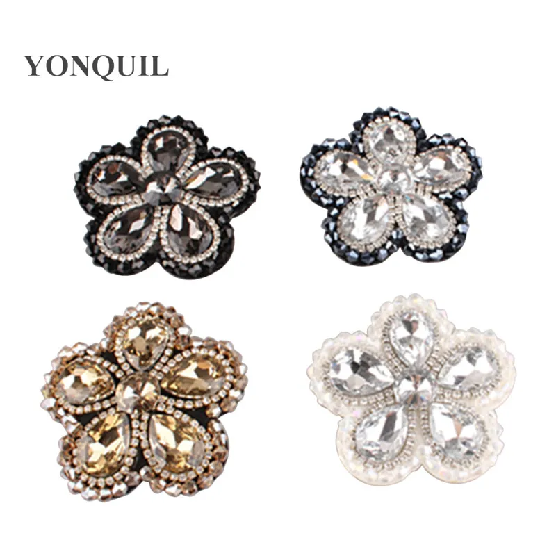 

Big rhinestones 5.7 CM patch beaded caps Applique crystal for Handicrafts Trim hats Garment DIY jewlery accessories SYBB129