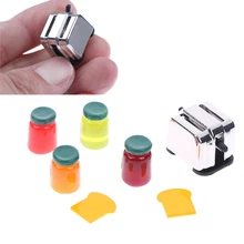 Мини 1:12 Кукольный дом миниатюрная хлебопечка и джем ломтики хлеба для кукольного домика Декор Аксессуары классические кухонные игрушки